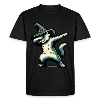 Dabbing Sorcières Chat Dabbing Pet Creepy - T-shirt Premium bio Homme - noir - Devant - Nico (187cm)
