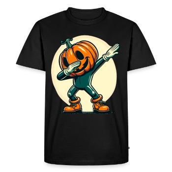 Dabbing Halloween Citrouille Drôle Dabbing Citrouille - T-shirt Premium bio Homme - noir - Devant - Nico (187cm)