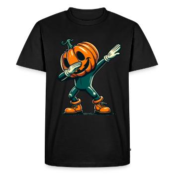 Dabbing Halloween Citrouille Drôle Dabbing Citrouille - T-shirt Premium bio Homme - noir - Devant - Nico (187cm)
