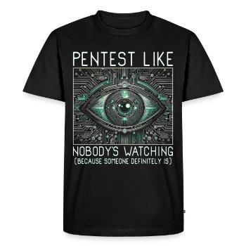 Penetrationstester Pentest like nobody's watching - Men's Premium Organic T-Shirt - black - Front - Nico (187cm)