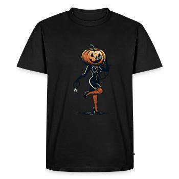 Drôle de citrouille infirmière infirmière gériatrique - T-shirt Premium bio Homme - noir - Devant - Nico (187cm)