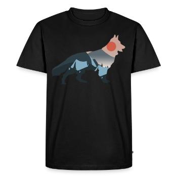 White Shepherd Dog Camping Outdoor - Men's Premium Organic T-Shirt - black - Front - Nico (187cm)