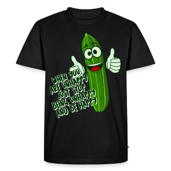 Pickles Cucumber Pickle Jar Cucumbers - Men's Premium Organic T-Shirt - black - Front - Nico (187cm)