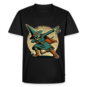 Dabbing Witch Halloween Costume Decoration - Men's Premium Organic T-Shirt - black - Front - Nico (187cm)
