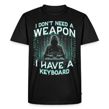 Penetrationstester Penetration Tester - Men's Premium Organic T-Shirt - black - Front - Nico (187cm)