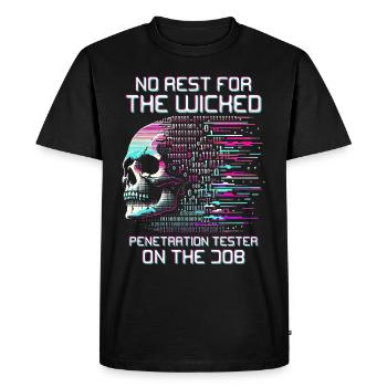 Penetrationstester Penetration Tester - Men's Premium Organic T-Shirt - black - Front - Nico (187cm)