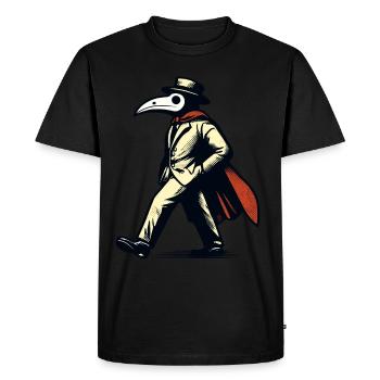 Halloween Costume Decoration Plague Doctor Occult Art - Men's Premium Organic T-Shirt - black - Front - Nico (187cm)