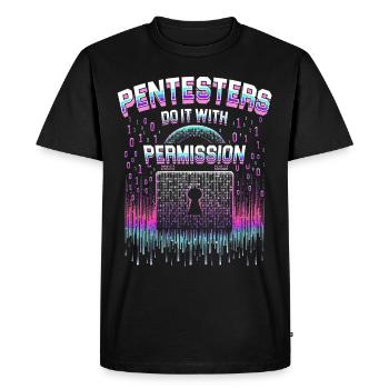 Penetrationstester Pentest like nobody's watching - Men's Premium Organic T-Shirt - black - Front - Nico (187cm)