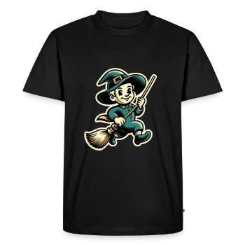 Sorcières de dessin animé rétro Vintage Witches Design - T-shirt Premium bio Homme - noir - Devant - Nico (187cm)