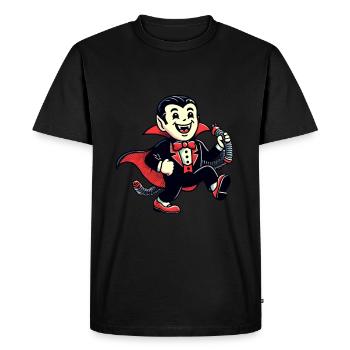 Décoration de costume de vampire d’Halloween de style vintage rétro - T-shirt Premium bio Homme - noir - Devant - Nico (187cm)