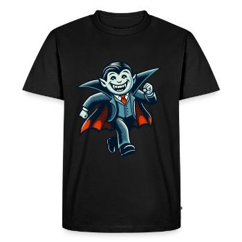 Rétro Vintage Style Halloween Costume Vampire Décoration - T-shirt Premium bio Homme - noir - Devant - Nico (187cm)