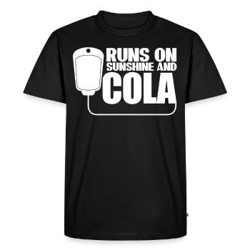 Boissons gazeuses au cola Limonade - T-shirt Premium bio Homme - noir - Devant - Nico (187cm)