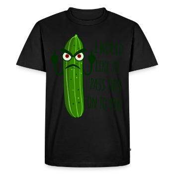 Concombre Misanthrope - T-shirt Premium bio Homme - noir - Devant - Nico (187cm)