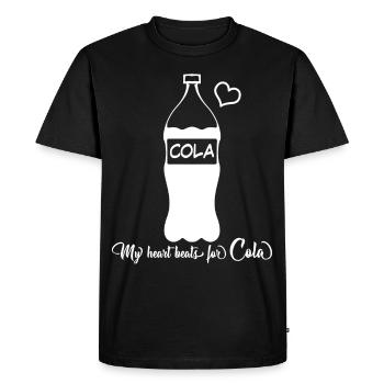 Bouteille de cola limonade boissons gazeuses - T-shirt Premium bio Homme - noir - Devant - Nico (187cm)