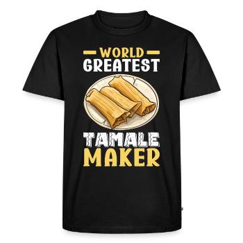 Tamale Cuisine mexicaine Tamale Lover - T-shirt Premium bio Homme - noir - Devant - Nico (187cm)