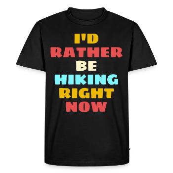 Outdoor Retro Hiking Trekking Hiker - Men's Premium Organic T-Shirt - black - Front - Nico (187cm)