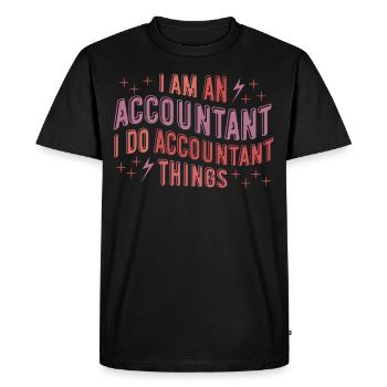 Accountant Accounting - Men's Premium Organic T-Shirt - black - Front - Nico (187cm)
