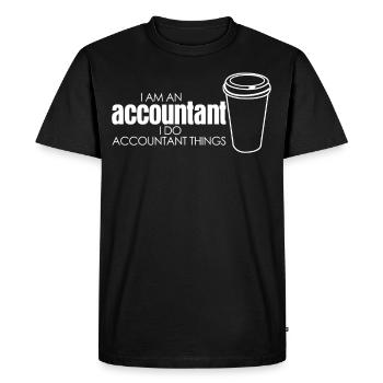 Accounting Bookkeeping Accountant Meme - Men's Premium Organic T-Shirt - black - Front - Nico (187cm)
