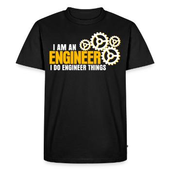 Engineering Mechanical Engineer - Men's Premium Organic T-Shirt - black - Front - Nico (187cm)
