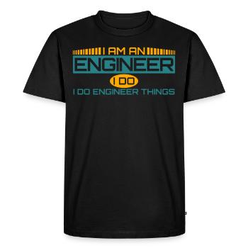 Engineer Mechanical Engineering - Men's Premium Organic T-Shirt - black - Front - Nico (187cm)