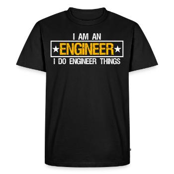 Mechanical Engineer Engineering - Men's Premium Organic T-Shirt - black - Front - Nico (187cm)
