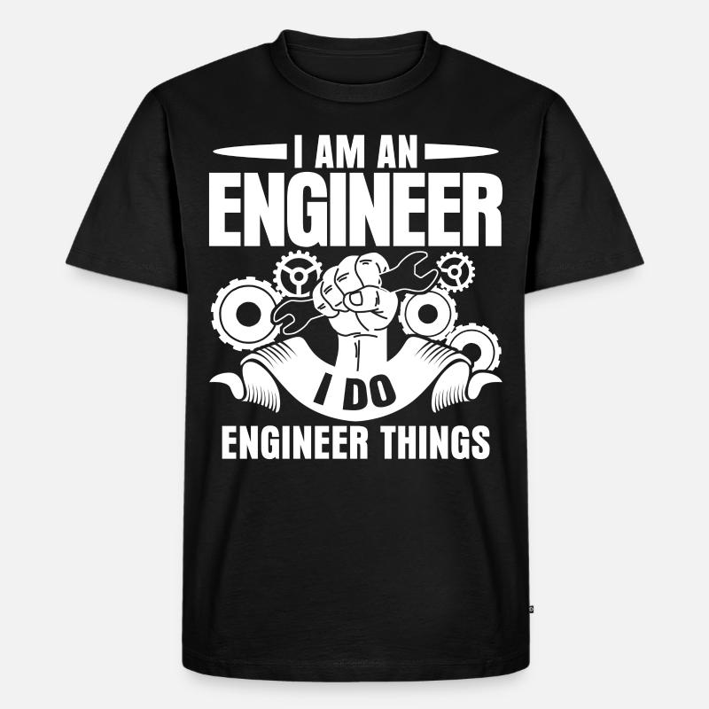 Engineer Engineering - Männer Premium Bio T-Shirt - Schwarz