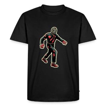 Rétro Vintage Style Halloween Zombie Costume Décoration - T-shirt Premium bio Homme - noir - Devant - Nico (187cm)