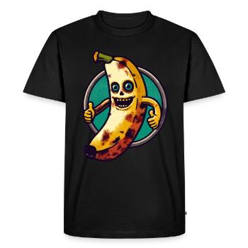 Zombie Banana Banana Lover Halloween - Men's Premium Organic T-Shirt - black - Front - Nico (187cm)