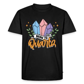 Géologie Géologue Géosciences Né pour le quartz - T-shirt Premium bio Homme - noir - Devant - Nico (187cm)