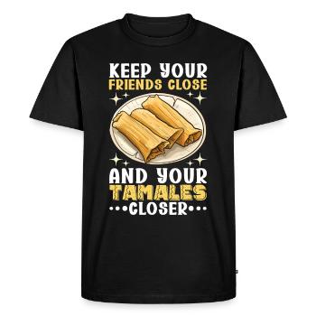 Tamale Cuisine mexicaine Tamale Lover - T-shirt Premium bio Homme - noir - Devant - Nico (187cm)