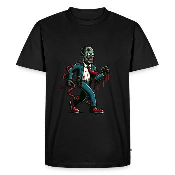 Rétro Vintage Style Halloween Zombie Costume Décoration - T-shirt Premium bio Homme - noir - Devant - Nico (187cm)