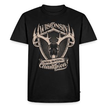 Antlers Antler Hunting Throwing Poles - Men's Premium Organic T-Shirt - black - Front - Nico (187cm)