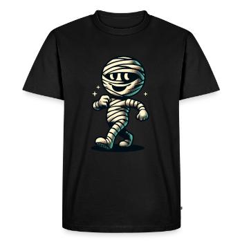 Rétro Vintage Style Halloween Costume Décoration Momie - T-shirt Premium bio Homme - noir - Devant - Nico (187cm)