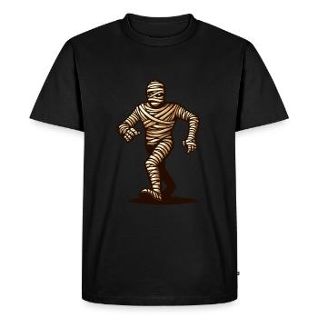 Rétro Vintage Style Momie Halloween Costume Décoration - T-shirt Premium bio Homme - noir - Devant - Nico (187cm)