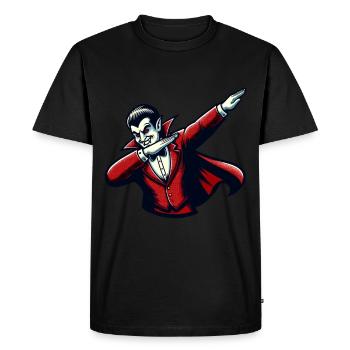 Dabbing Vampire Funny Dabbing Design - Men's Premium Organic T-Shirt - black - Front - Nico (187cm)