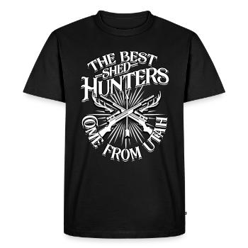 Antlers Antler Hunting Throwing Poles - Men's Premium Organic T-Shirt - black - Front - Nico (187cm)