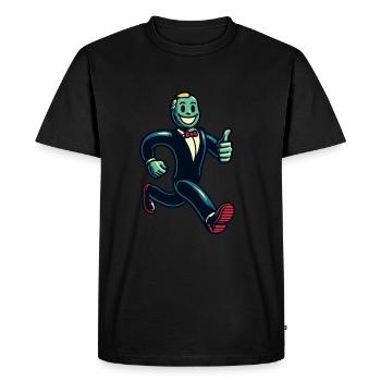 Rétro Vintage Style Halloween Zombie Costume Décoration - T-shirt Premium bio Homme - noir - Devant - Nico (187cm)