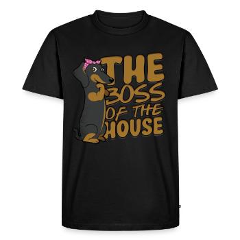 Dachshund wire-haired dachshund - Men's Premium Organic T-Shirt - black - Front - Nico (187cm)
