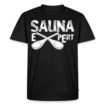Sauna Wellness Spa Thermal Bath - Men's Premium Organic T-Shirt - black - Front - Nico (187cm)