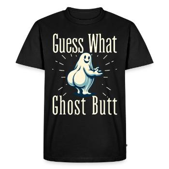 Fantômes effrayants Amoureux Fantômes drôles - T-shirt Premium bio Homme - noir - Devant - Nico (187cm)