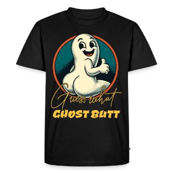 Devinez ce que les fantômes disent drôles de fantômes - T-shirt Premium bio Homme - noir - Devant - Nico (187cm)