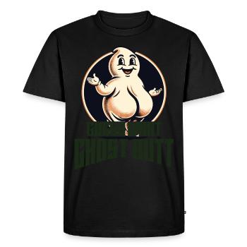 Funny Ghost Saying Halloween Costume - Men's Premium Organic T-Shirt - black - Front - Nico (187cm)