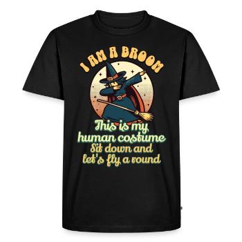 Drôle Halloween Sorcière Scarme Déguisement Effrayant - T-shirt Premium bio Homme - noir - Devant - Nico (187cm)