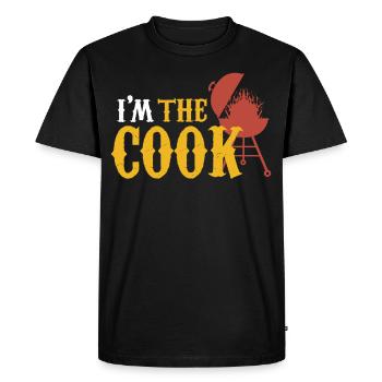 BBQ Cuisinier Barbecue Poitrine de bœuf Steak - T-shirt Premium bio Homme - noir - Devant - Nico (187cm)
