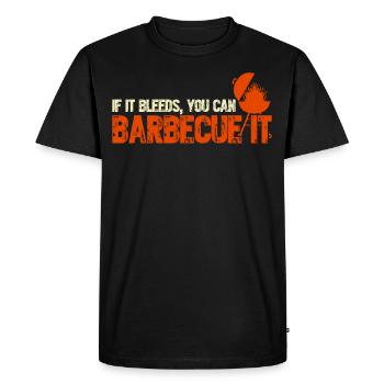 BBQ Barbecue Viande - T-shirt Premium bio Homme - noir - Devant - Nico (187cm)