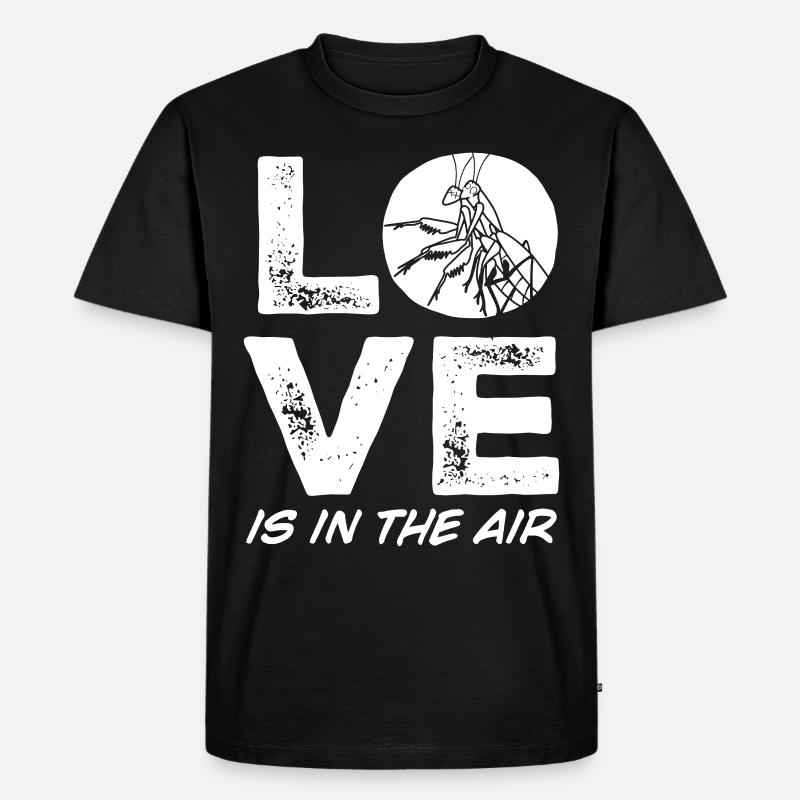 Love Praying Mantis - Männer Premium Bio T-Shirt - Schwarz