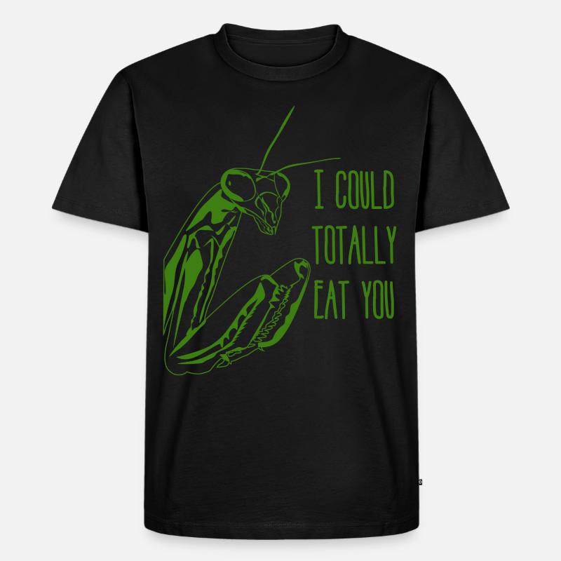 Praying Mantis Joke - Männer Premium Bio T-Shirt - Schwarz