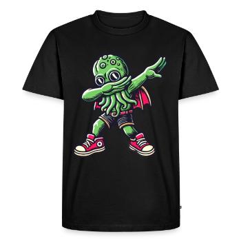 Dabbing drôle Cthulhu Dabbing Design - T-shirt Premium bio Homme - noir - Devant - Nico (187cm)