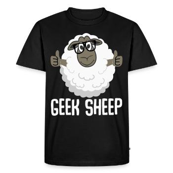 Sheep Geek Shepherd - Men's Premium Organic T-Shirt - black - Front - Nico (187cm)