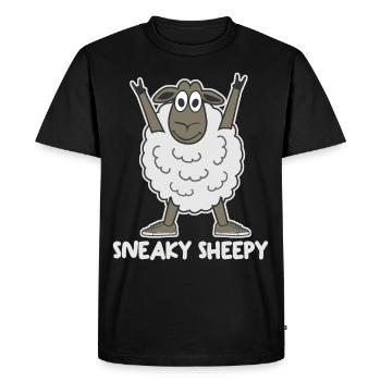 Sneakers Sheep - Men's Premium Organic T-Shirt - black - Front - Nico (187cm)
